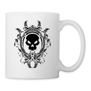 Tête de mort - Mug blanc - blanc - Droite