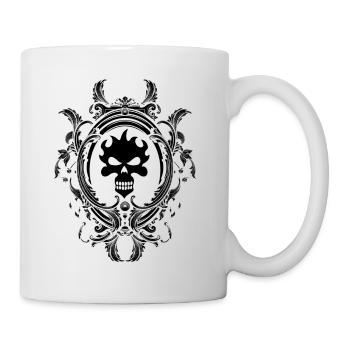 Totenkopf - Tasse - Weiß - Rechts