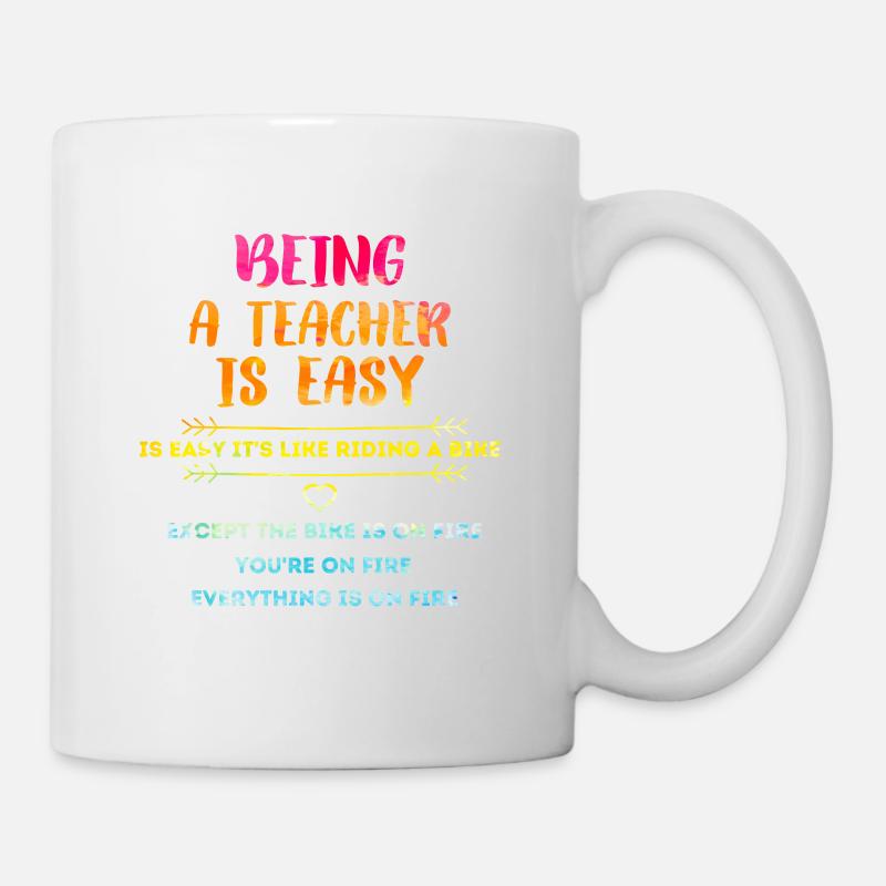 Lehrer zu sein ist einfach, Lehrer, zurück in die Schule - Tasse - Weiß