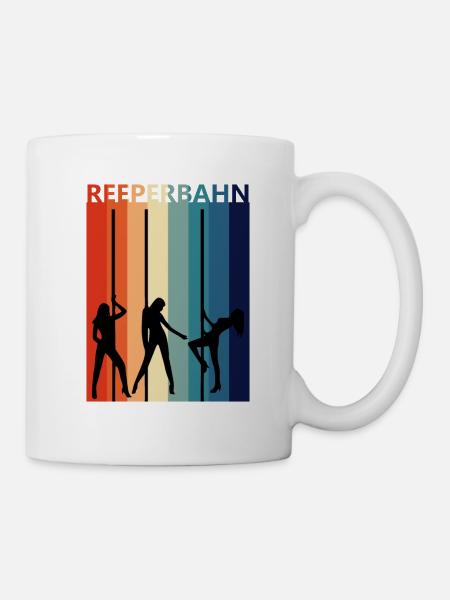 Reeperbahn Vintage retro Hamburg Kiez Strip - Tasse - Weiß