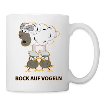 Bock auf Vögeln - Tasse - Weiß - Rechts