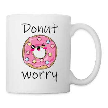 Don't be sad, donut worry, happy - Mug - white - Right