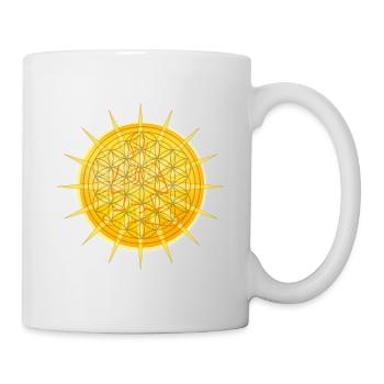 SUN - flower of life - meditation - Mug - white - Right
