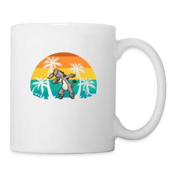 Dabbing Esel vor Palmen Urlaub Mallorca - Mug blanc - blanc - Droite