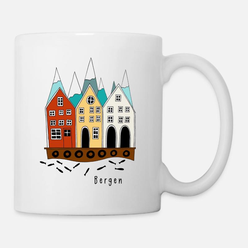 Bergen I souvenir from Norway - Mug - white