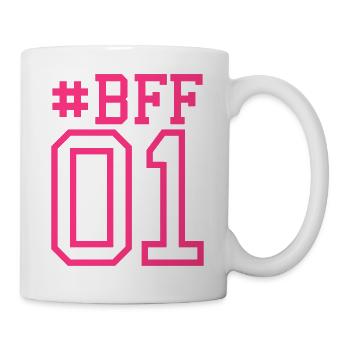 Nummer 01 1 BFF Beste Freunde Freundin - Tasse - Weiß - Rechts