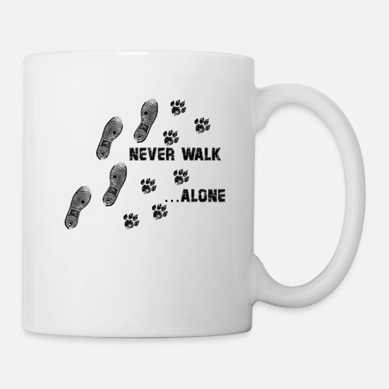Never Walk Alone Katze Pfote Abdruck Meowmy - Tasse - Weiß