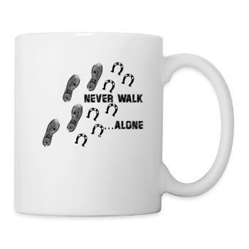 Never Walk Alone Horse Horseshoe Shoe Imprint - Mug - white - Right