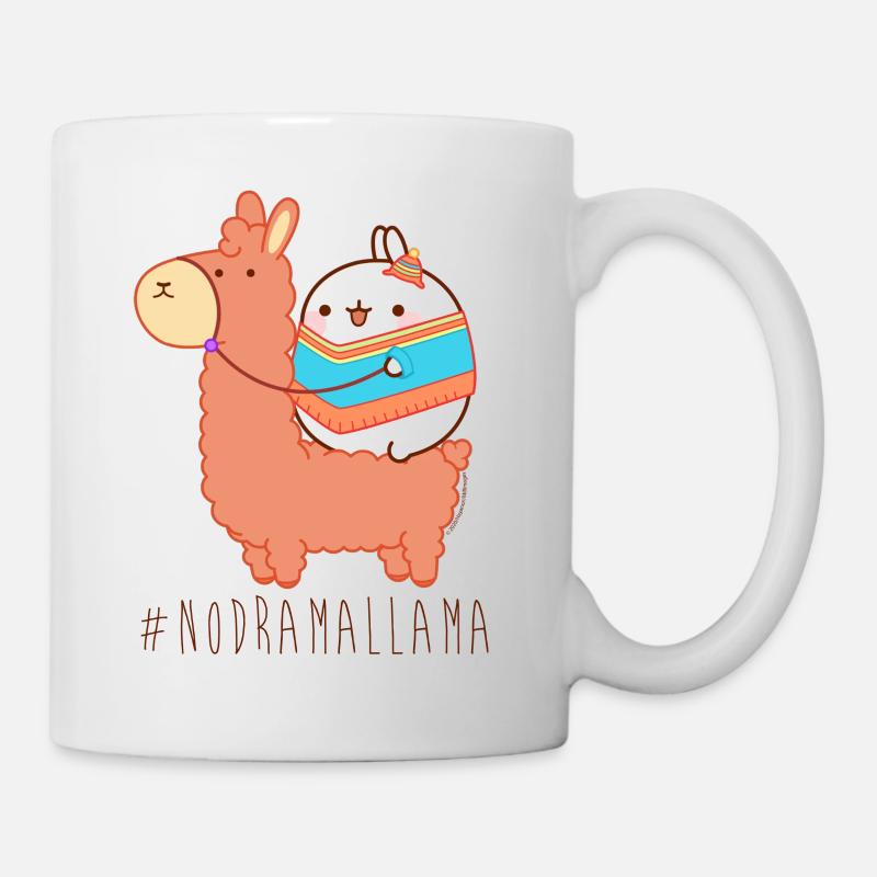 Molang Lama #nodramallama - Tasse - Weiß