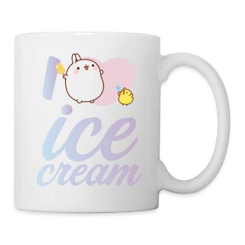 Molang Piu Piu Eis I Love Ice Cream - Tasse - Weiß - Rechts