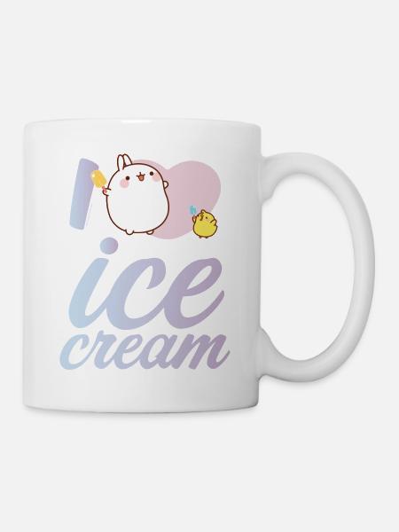 Molang Piu Piu Eis I Love Ice Cream - Tasse - Weiß