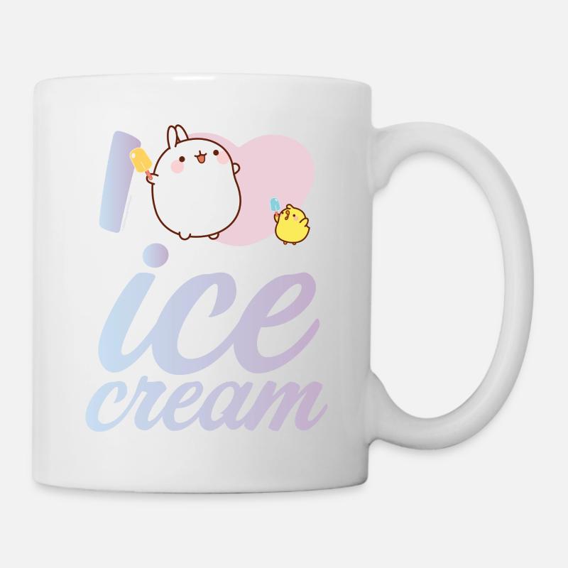 Molang Piu Piu Eis I Love Ice Cream - Tasse - Weiß