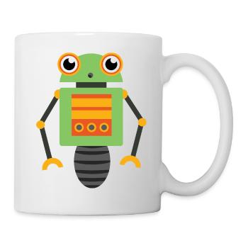 Roboter - Tasse - Weiß - Rechts