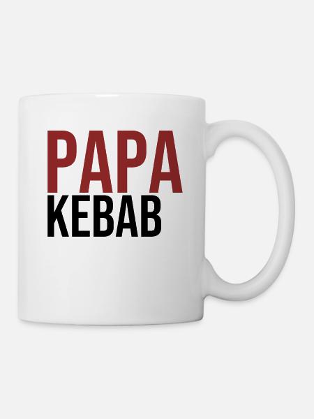 papa kebab - Mug blanc - blanc