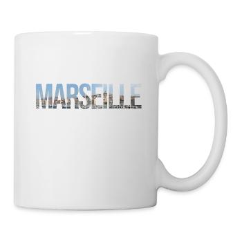 Marseille texte photo panorama - Mug blanc - blanc - Droite