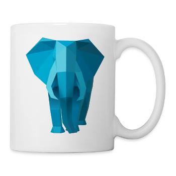 Elefant - Tasse - Weiß - Rechts