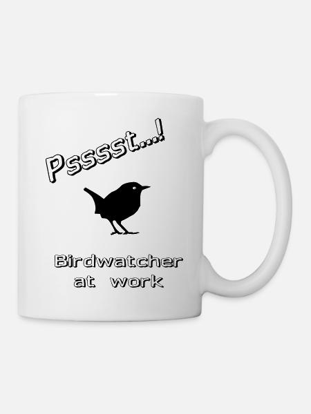 Birdwatcher at work - Wren - Mug - white