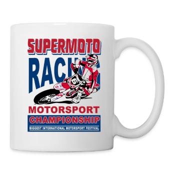 Supermoto - Supermotard - Hors route - Mug blanc - blanc - Droite