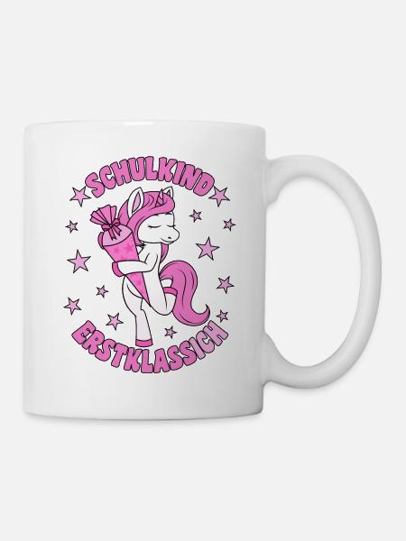Schulkind 2026 Erstklassich Einschulung Einhorn - Tasse - Weiß