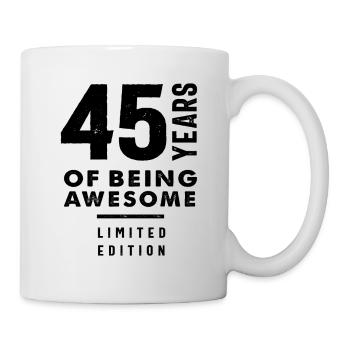 45 Jahre altes Geschenk | Geschenkideen zum 45. Geburtstag - Tasse - Weiß - Rechts