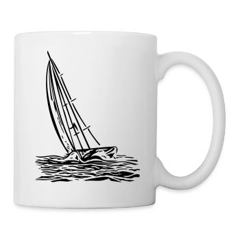Sailboat on the wind - Mug - white - Right