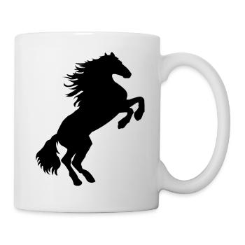 black stallion - black horse shirt & hoodie - Mug - white - Right