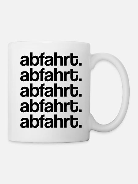 Abfahrt! - Tasse - Weiß