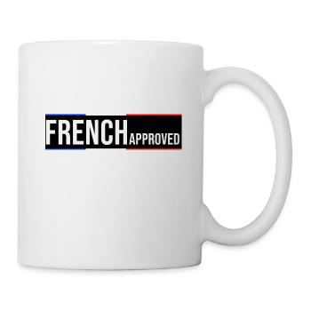 French approved France blue white red flag - Mug - white - Right