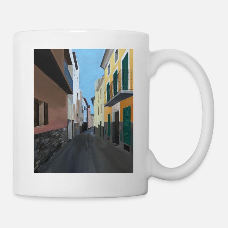 Peinture acrylique allée de Malte - Mug blanc - blanc