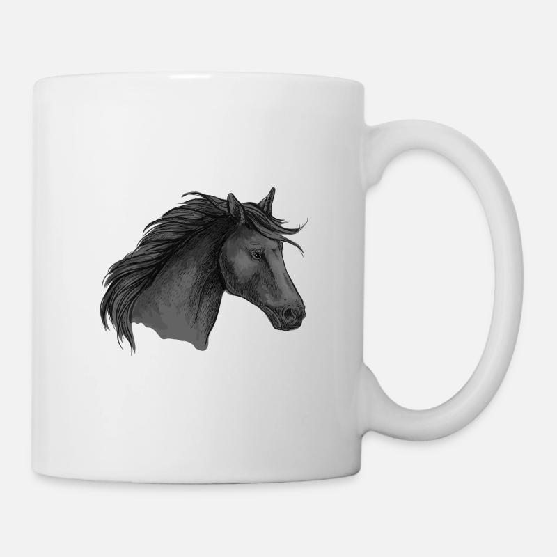 Cheval - Mug blanc - blanc