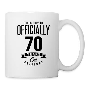 70 Jahre alt - 70. Geburtstag lustiges Geschenk - Tasse - Weiß - Rechts