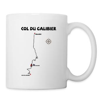 Col du Galibier 2642 m serpentine in France - Mug - white - Right