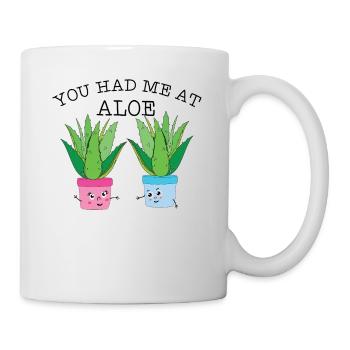 You Had Me At Aloe Herb Pun - Mug - white - Right