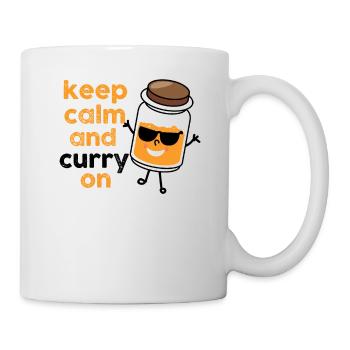 Keep Calm And Curry On Herb Pun - Tasse - Weiß - Rechts