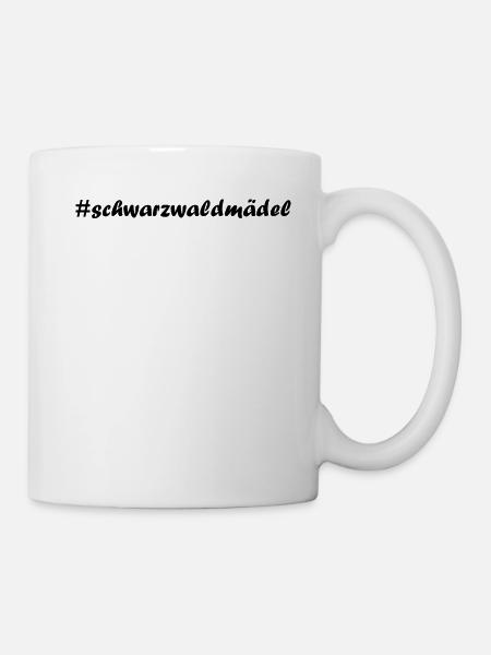 #schwarzwaldmädel Schwarzwald Bollenhut Hashtag - Tasse - Weiß