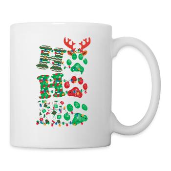 Ho Ho Ho Christmas Dog Lovers Funny Gift T Shirt - Tasse - Weiß - Rechts