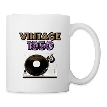 Vintage Geburtstag 1950 1950 Vintage Vintage - Tasse - Weiß - Rechts