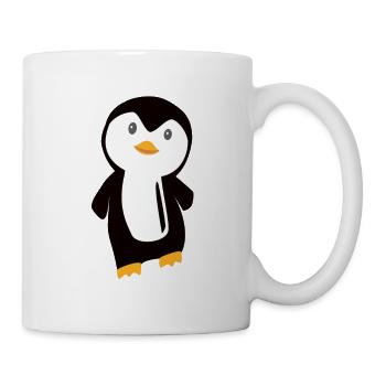 Pingouin animaux drôles d'animaux pour les enfants zoo mignon - Mug blanc - blanc - Droite