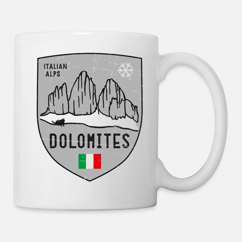Tre Cime Dolomiten Italien Wappen - Tasse - Weiß