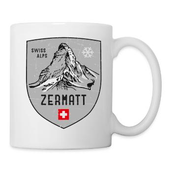 Zermatt Matterhorn Schweiz Wappen - Tasse - Weiß - Rechts