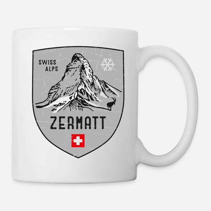 Zermatt Matterhorn Schweiz Wappen - Tasse - Weiß