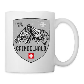 Grindelwald Eiger Switzerland Coat of Arms - Mug - white - Right