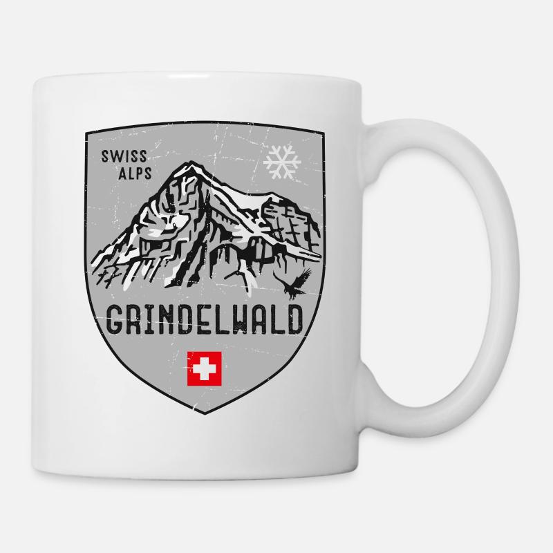 Grindelwald Eiger Suisse Armoiries - Mug blanc - blanc