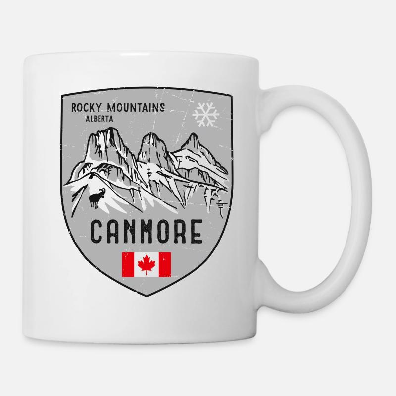 Canmore Three Sisters Canada Armoiries - Mug blanc - blanc