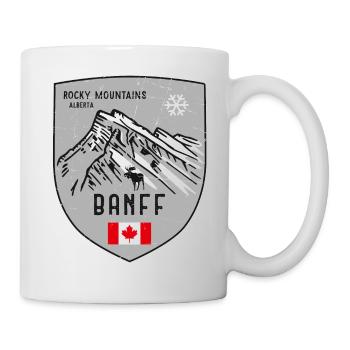 Banff Mount Rundle Canada Armoiries - Mug blanc - blanc - Droite