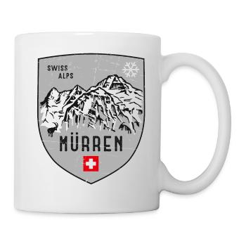 Mürren Eiger Mönch Jungrfrau Schweiz Coat of Arms - Mug - white - Right