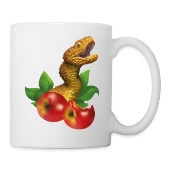 Serpent et pommes - Mug blanc - blanc - Droite