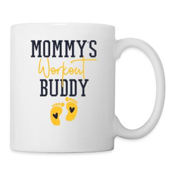 Mommy’s Workout Buddy Maternity Pregnancy Fitness - Mug blanc - blanc - Droite