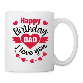 Papa cadeau d'anniversaire félicitations fille fils - Mug blanc - blanc - Droite