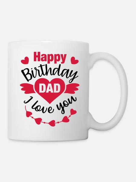 Papa cadeau d'anniversaire félicitations fille fils - Mug blanc - blanc